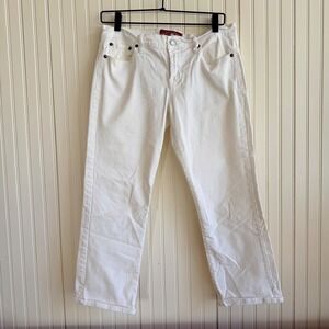 Lucky Brand Mid-Rise Sweet N Crop White Jeans 6/28 Straight Leg Cropped
